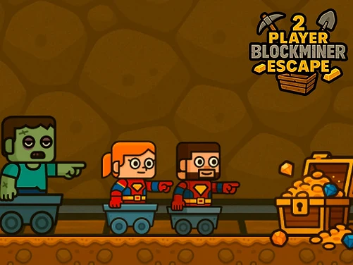 2 Player BlockMiner Escape - Play free online game