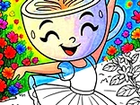 Ballerina Cappuccino: Coloring - Play free online Coloring game