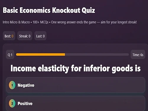 Basic Economics Multiple choice - Play free online game