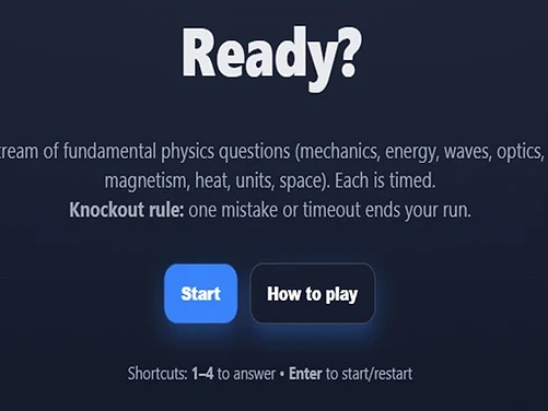 Basic Physics Single Choice - Play free online game