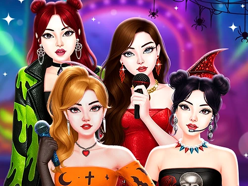 Black Pink Halloween Concert - Play free online Fashion game
