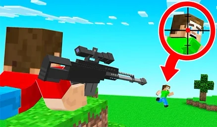 Block 3D Sniper Battle - Play free online Minecraft game