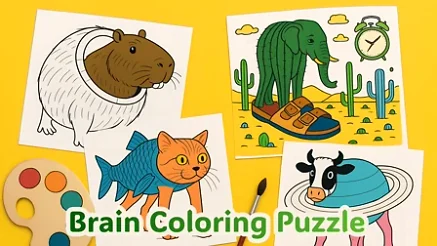 Brain Coloring Puzzle - Play free online Puzzle game