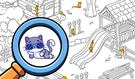 Spot the Cat. Hidden Cats - Play free online game