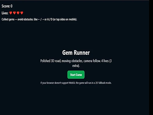 Gem Runner - Play free online game
