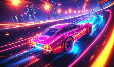 Geometry Car: Retro Wave - Play free online game