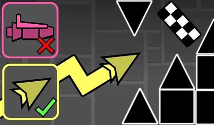 Geometry Dash: Dangerous Choices - Play free online Arcade game