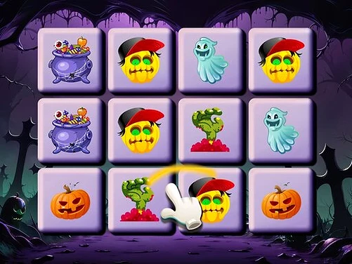 Halloween Match Trio - Play free online Puzzle game