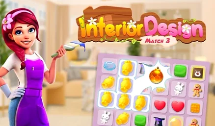 Interior Design Match 3 - Play free online Puzzle game