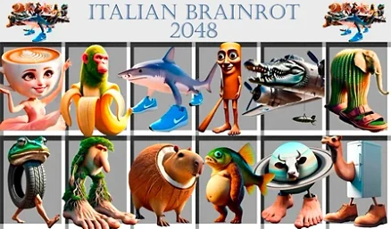 Italian Brainrot 2048 - Play free online Puzzle game