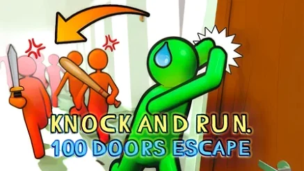 Knock and Run. 100 Doors Escape - Play free online game