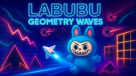 Labubu Geometry Waves - Play free online Arcade game