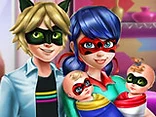 Lady Bug Twins Family Day - Play free online game