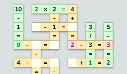 Math Crossword. Number Puzzle - Play free online Puzzle game