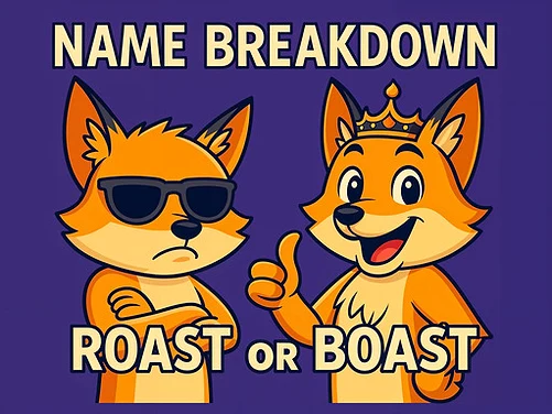 Name Breakdown Roast Or Boast - Play free online Puzzle game