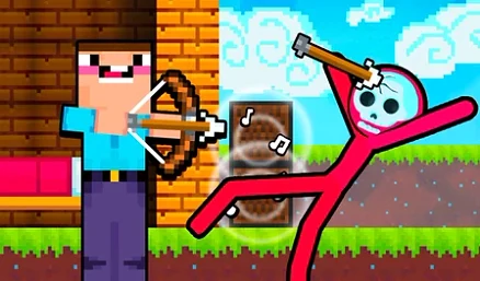 Noob archer vs Stickman Zombie: zombie shooter - Play free online Arcade game
