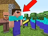 Noob Defends the Village - Play free online Minecraft game