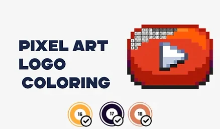Pixel art Logo Coloring - Play free online Puzzle game