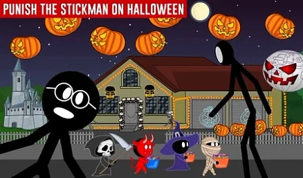 Punish the Stickman on Halloween - Play free online Horror game