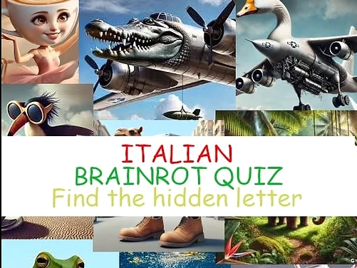 Quiz Find the Italian brainrot Letters - Play free online game