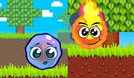 Fire Ball and Water Ball: Parkour Love Balls - Play free online game