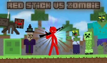 Red stick vs zombie - Play free online Arcade game