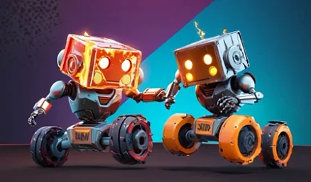 Robot battle in the arena - Play free online Arcade game