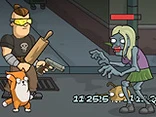 Senya and Oscar vs Zombies - Play free online Strike Force Kitty game
