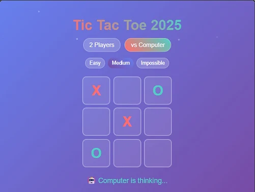 Tic Tac Toe 2025 - Play free online game