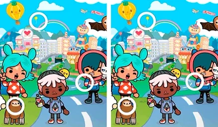 Toca Boca: Spot the differences! - Play free online Puzzle game