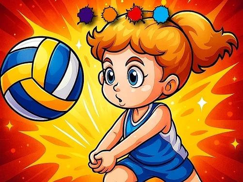 Volleyball Fun Coloring - Play free online game