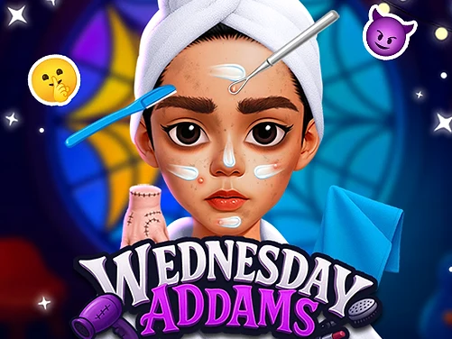 Wednesday Addams Beauty Salon - Play free online Fashion game