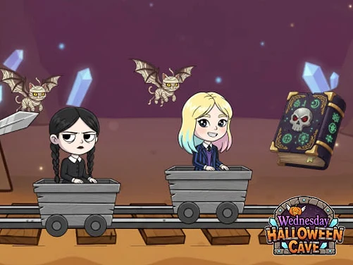 Wednesday Halloween Cave - Play free online Arcade game
